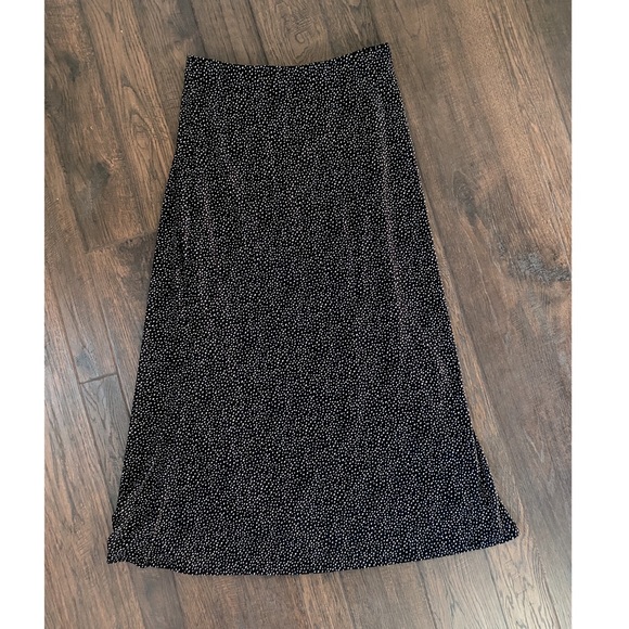 Express black & white polka dot print long maxi skirt 0056 - Picture 2 of 6